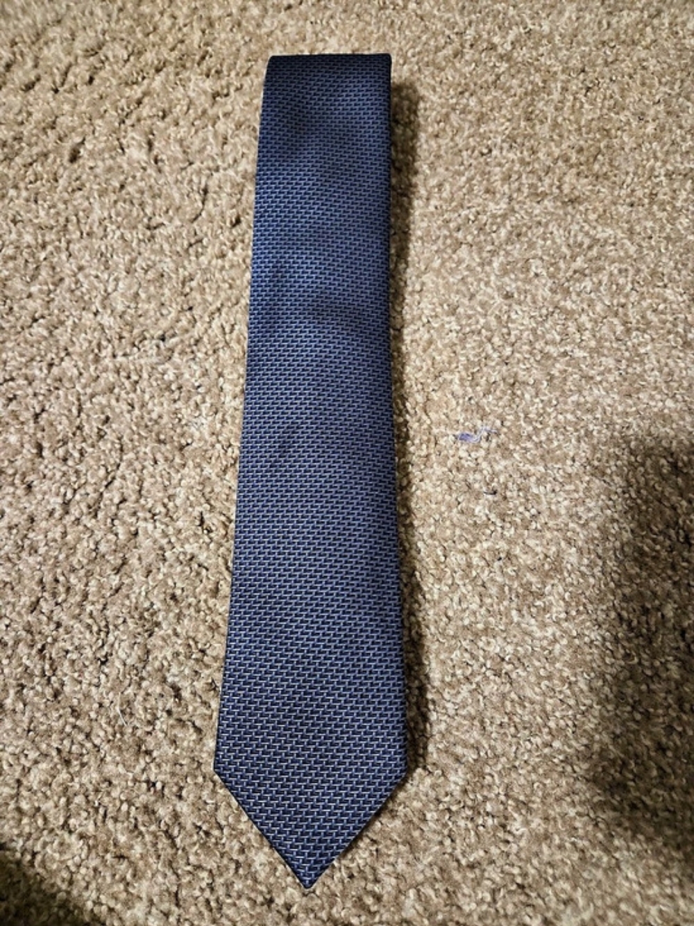 Brioni Dark Blue Men's Modern Tie 100% Silk Made In Italy